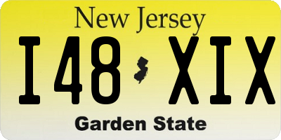 NJ license plate I48XIX