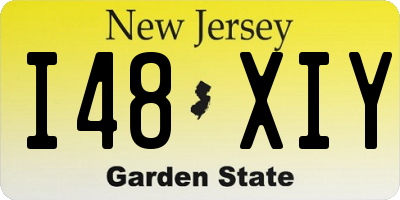 NJ license plate I48XIY