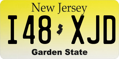 NJ license plate I48XJD
