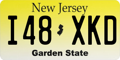 NJ license plate I48XKD
