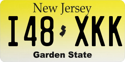 NJ license plate I48XKK