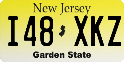 NJ license plate I48XKZ