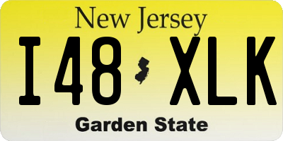 NJ license plate I48XLK
