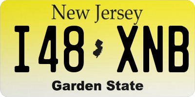 NJ license plate I48XNB