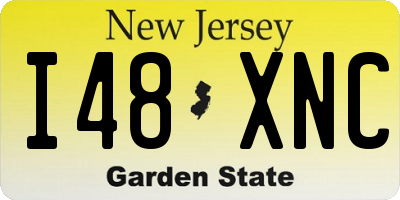 NJ license plate I48XNC