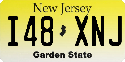 NJ license plate I48XNJ