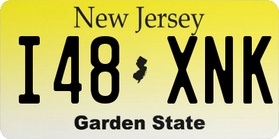 NJ license plate I48XNK