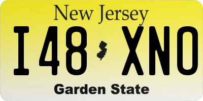 NJ license plate I48XNO