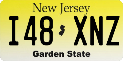 NJ license plate I48XNZ