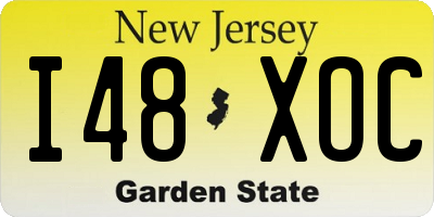 NJ license plate I48XOC