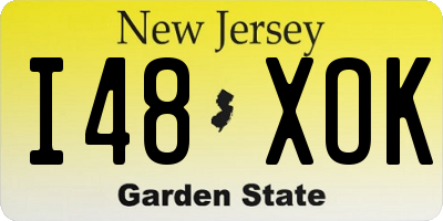 NJ license plate I48XOK
