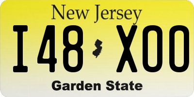 NJ license plate I48XOO