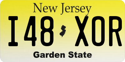 NJ license plate I48XOR