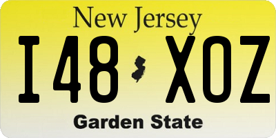 NJ license plate I48XOZ
