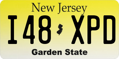 NJ license plate I48XPD