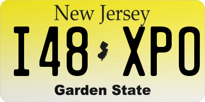 NJ license plate I48XPO