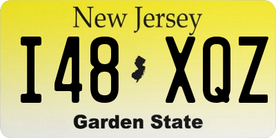 NJ license plate I48XQZ