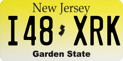 NJ license plate I48XRK