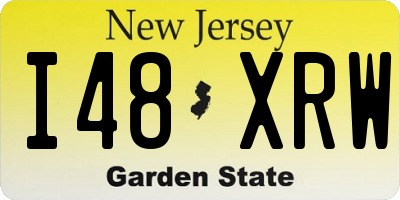 NJ license plate I48XRW