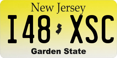NJ license plate I48XSC