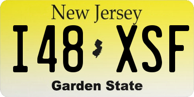 NJ license plate I48XSF