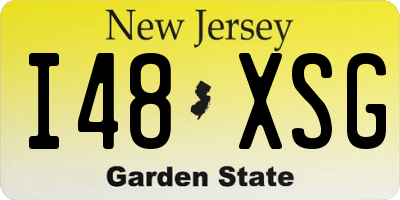 NJ license plate I48XSG