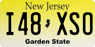 NJ license plate I48XSO