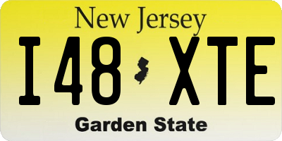 NJ license plate I48XTE