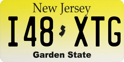 NJ license plate I48XTG