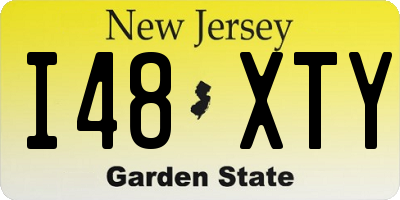 NJ license plate I48XTY