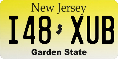 NJ license plate I48XUB
