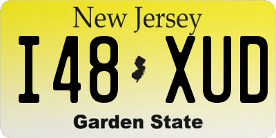 NJ license plate I48XUD