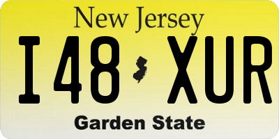 NJ license plate I48XUR