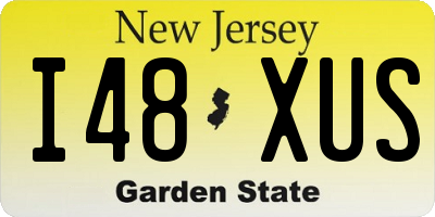 NJ license plate I48XUS