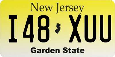 NJ license plate I48XUU