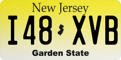 NJ license plate I48XVB