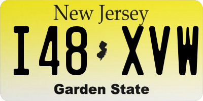 NJ license plate I48XVW
