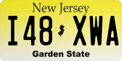 NJ license plate I48XWA