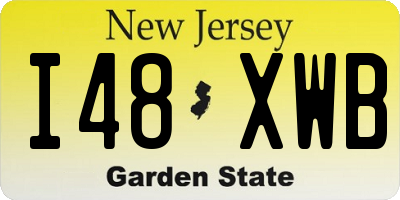 NJ license plate I48XWB