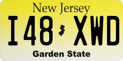 NJ license plate I48XWD