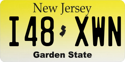 NJ license plate I48XWN