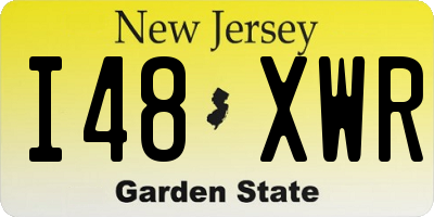 NJ license plate I48XWR