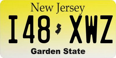 NJ license plate I48XWZ
