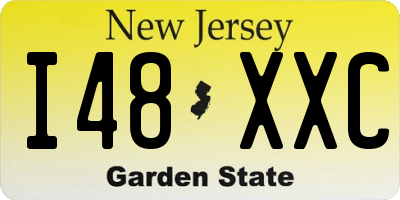 NJ license plate I48XXC