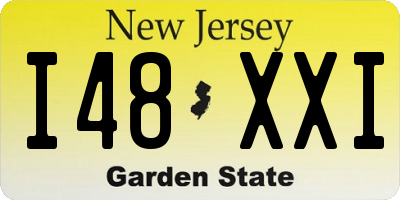 NJ license plate I48XXI