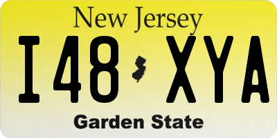 NJ license plate I48XYA
