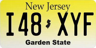 NJ license plate I48XYF
