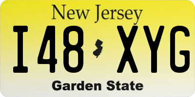 NJ license plate I48XYG