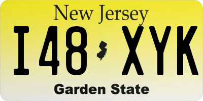 NJ license plate I48XYK
