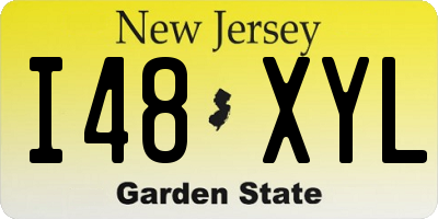 NJ license plate I48XYL